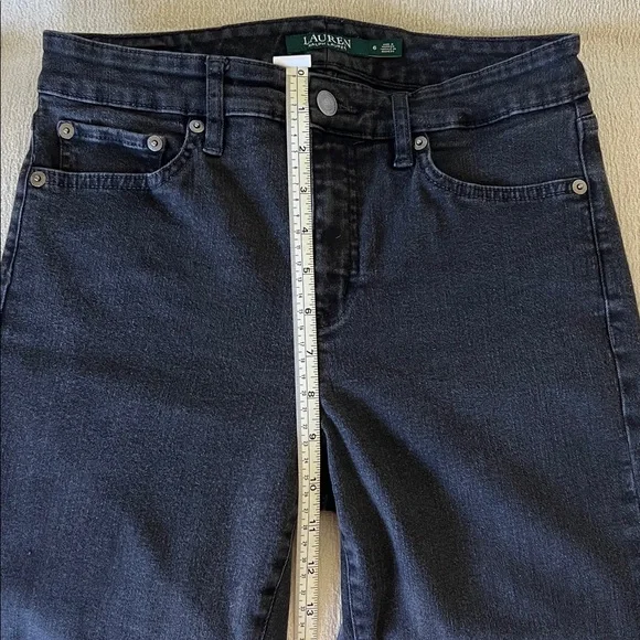 Lauren Ralph Lauren Indigo Black Denim Pants Size 6 - Picture 8 of 9